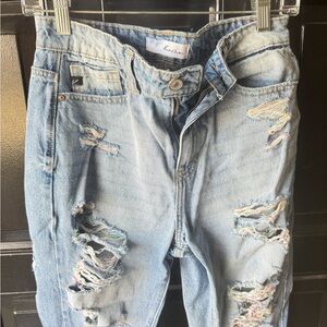 KanCan Light Wash Distressed Boyfriend Jeans